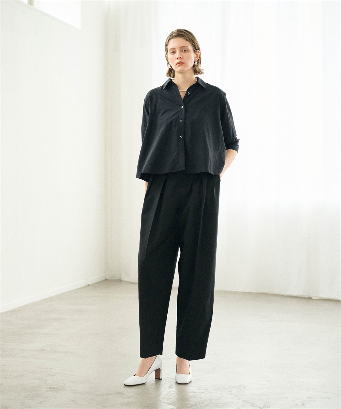 TIME SALE 9/7まで>撥水ドロストスリーブシャツ【NYLON WATER
