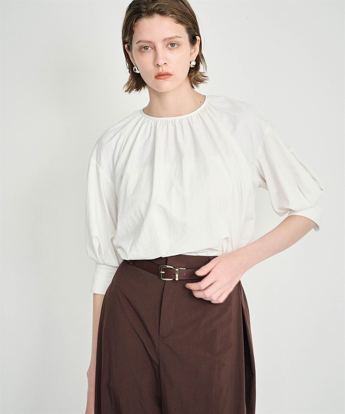 N.O.R.C 撥水ギャザータックブラウス【NYLON WATER PROOF】_sub_1