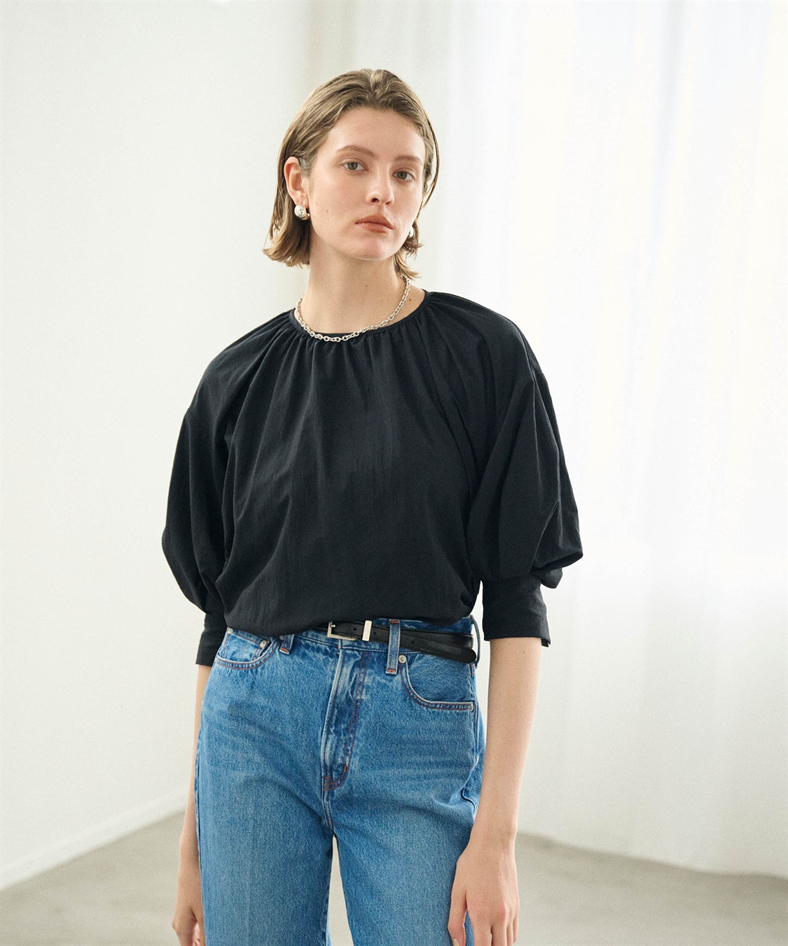 N.O.R.C 撥水ギャザータックブラウス【NYLON WATER PROOF】_sub_2