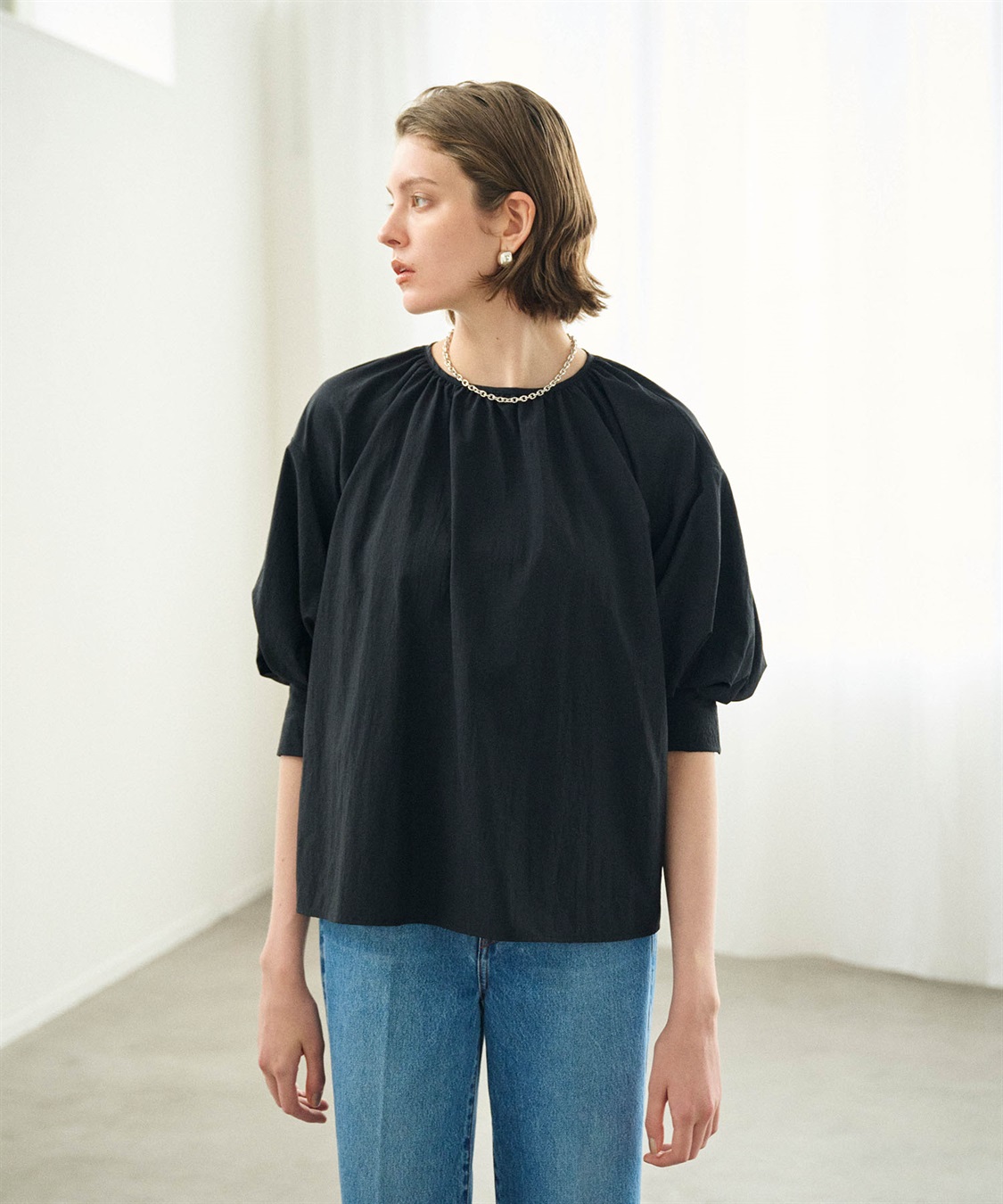 N.O.R.C 撥水ギャザータックブラウス【NYLON WATER PROOF】_sub_5