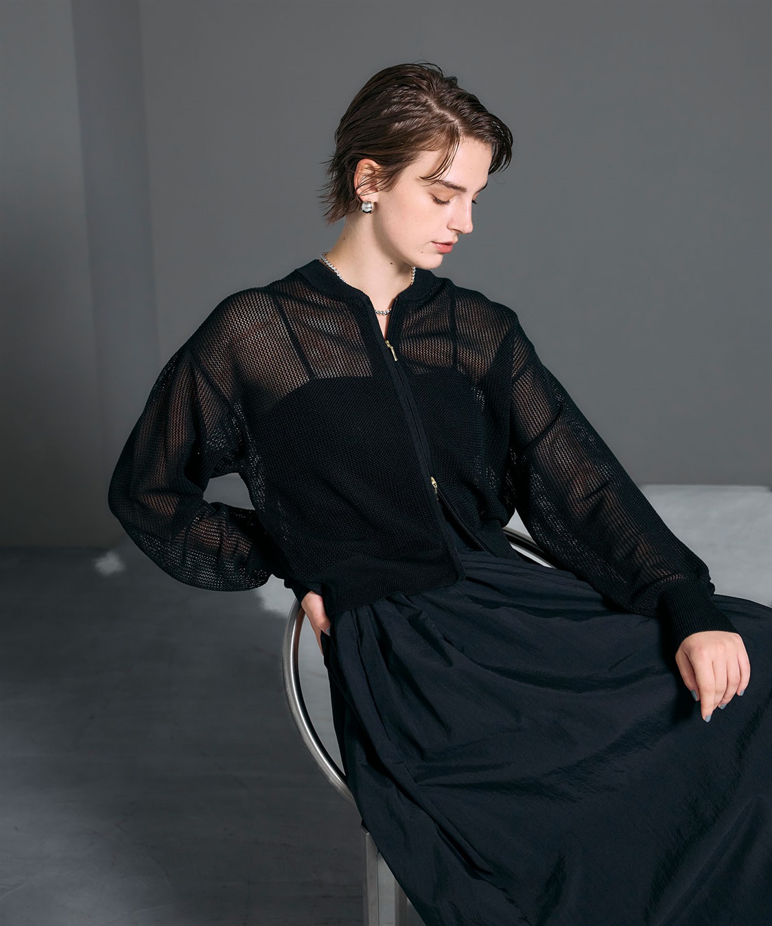 N.O.R.C メッシュニットブルゾン_sub_1