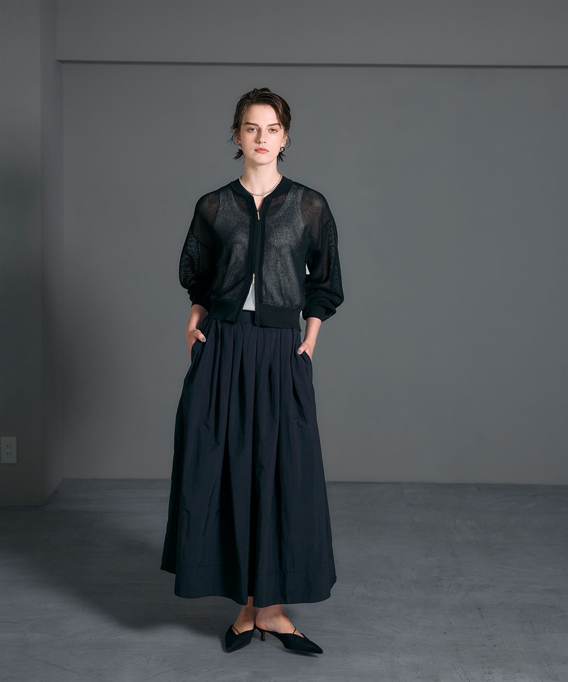 TIME SALE 8/24まで>メッシュニットブルゾン N.O.R.C｜クロス