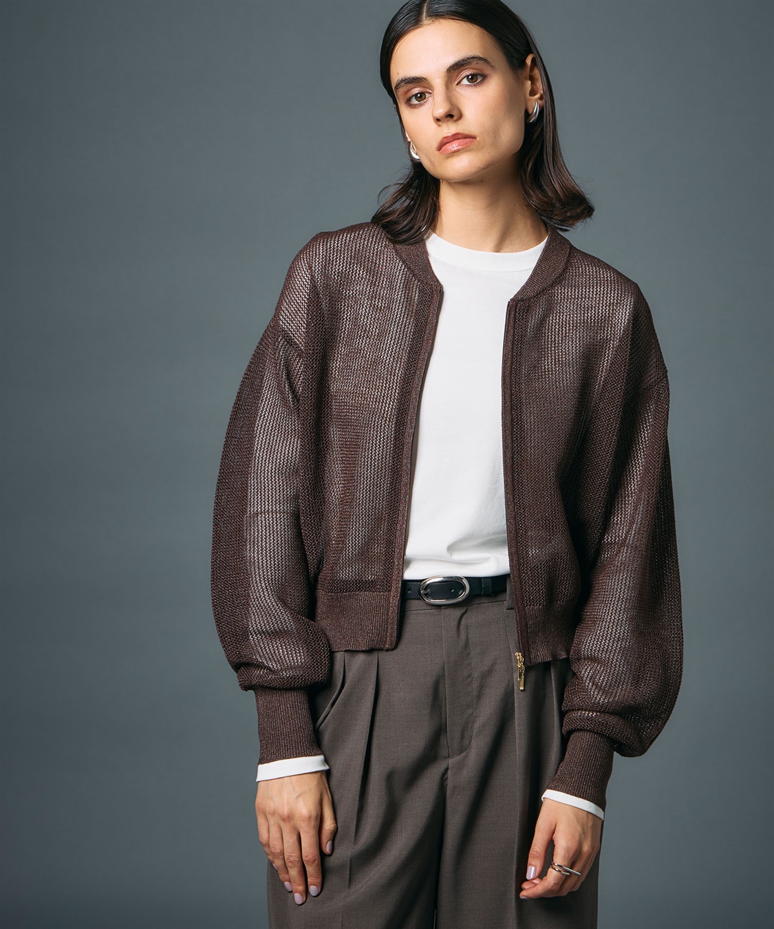 N.O.R.C メッシュニットブルゾン_sub_5