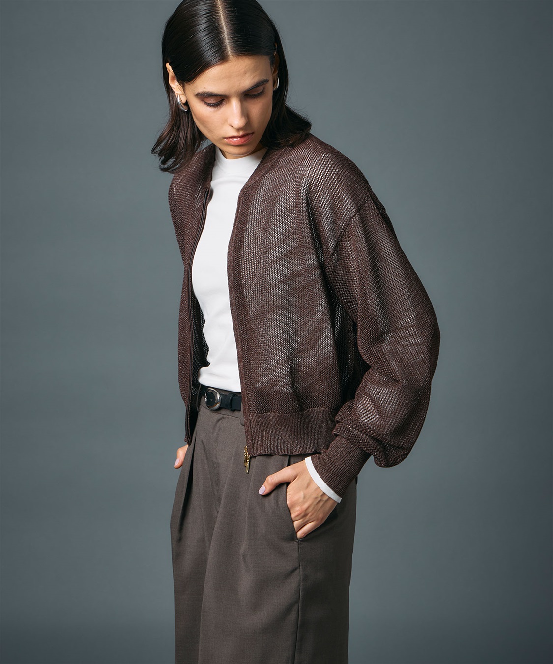 N.O.R.C メッシュニットブルゾン_sub_8