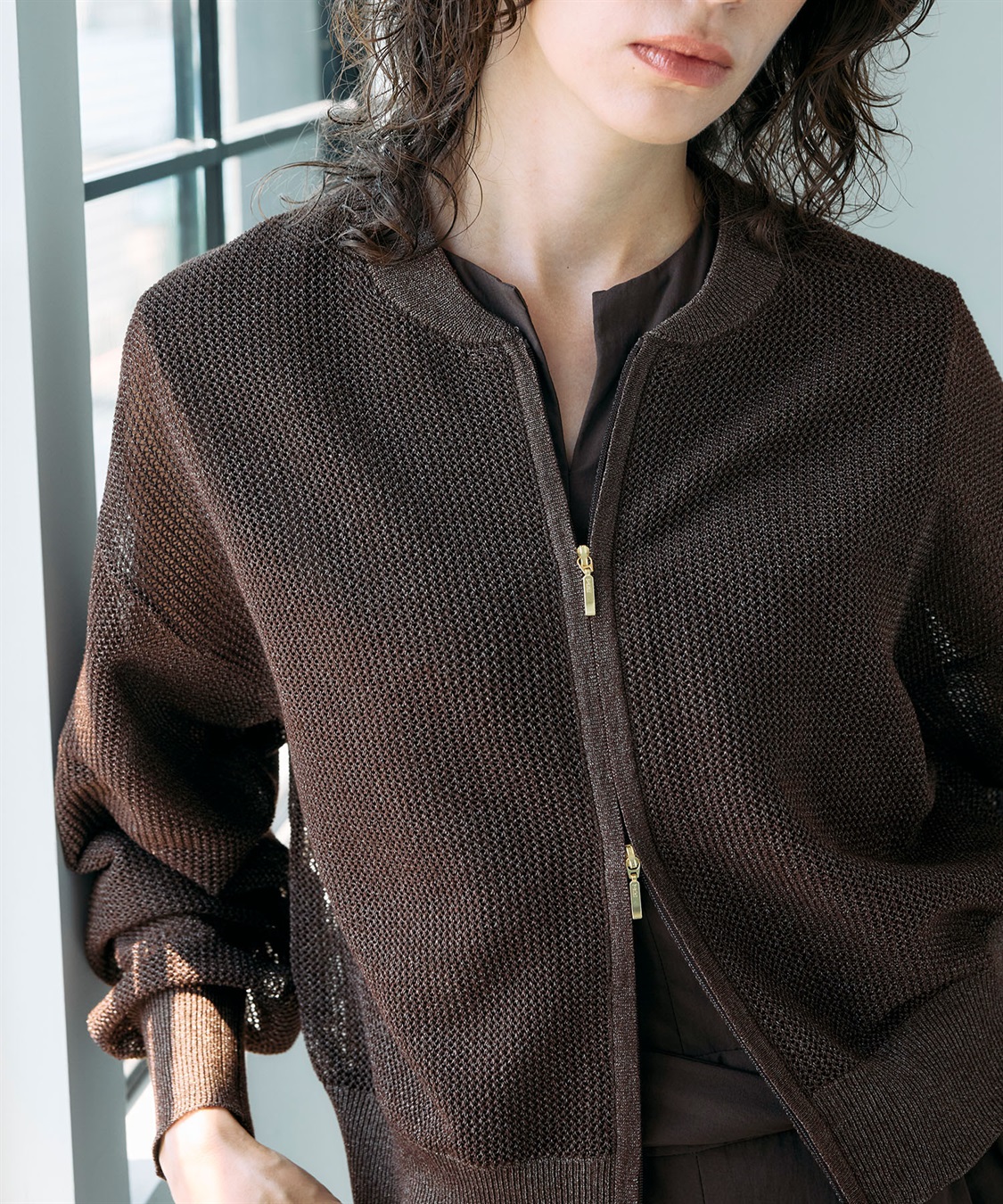 N.O.R.C メッシュニットブルゾン_sub_20