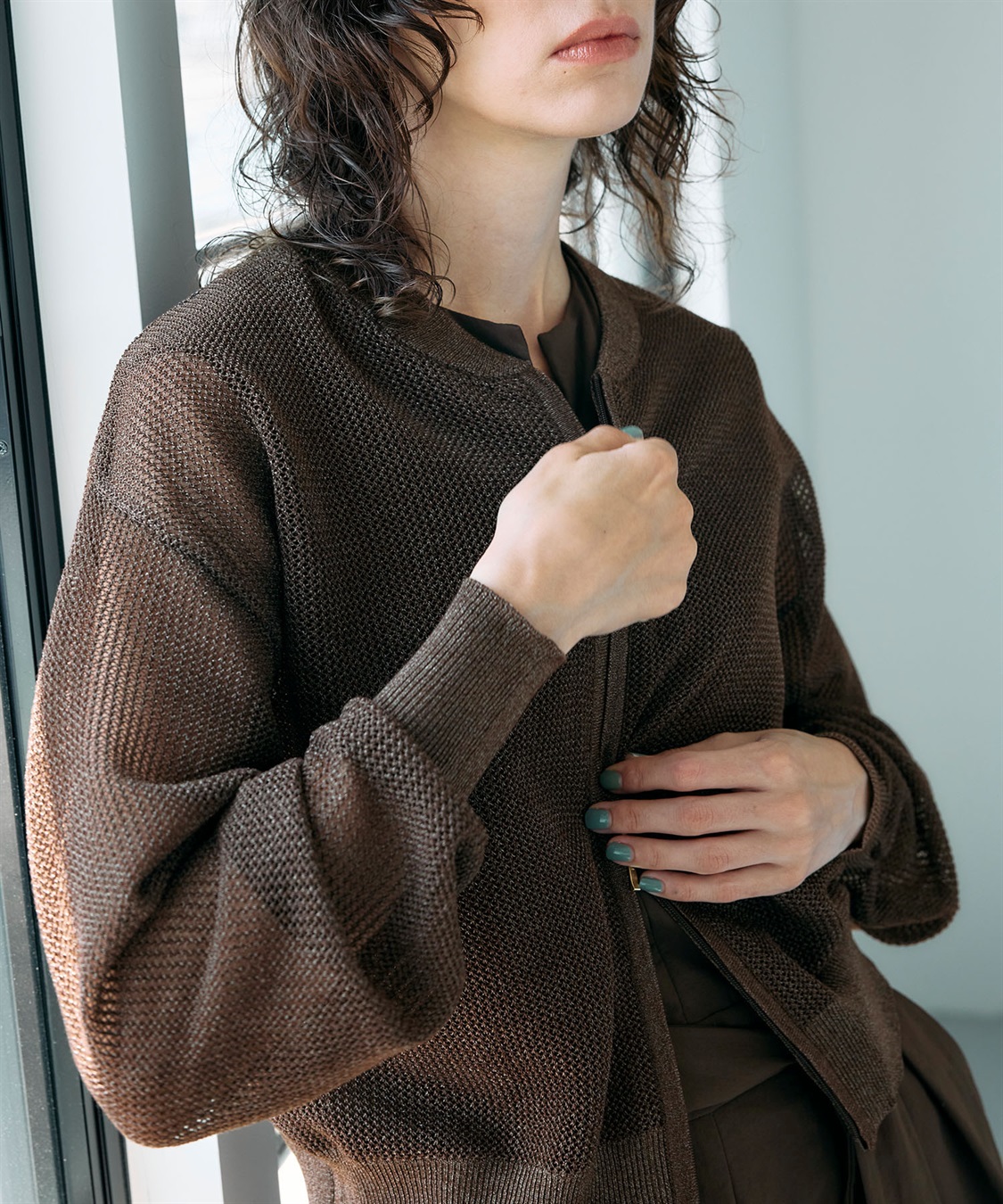 N.O.R.C メッシュニットブルゾン_sub_21