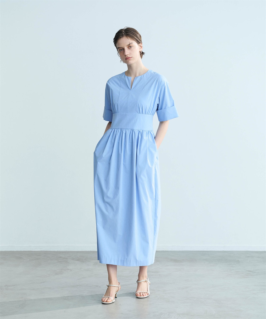 N.O.R.C ソフトタイプライターコクーンワンピース【COOL MOTION】_sub_2