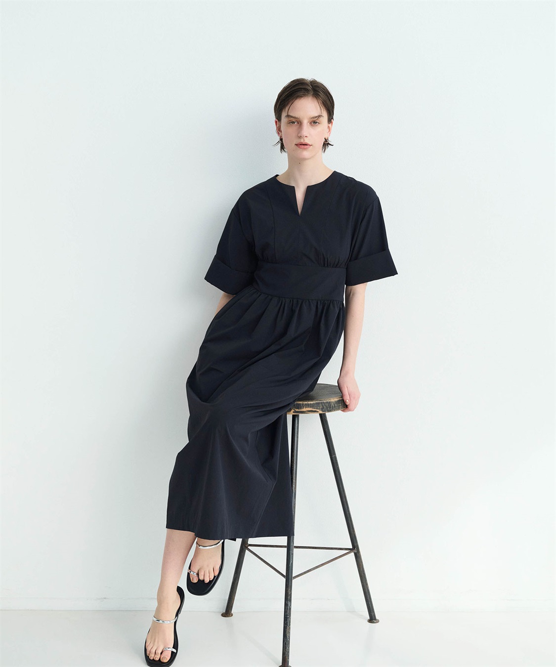 N.O.R.C ソフトタイプライターコクーンワンピース【COOL MOTION】_sub_8