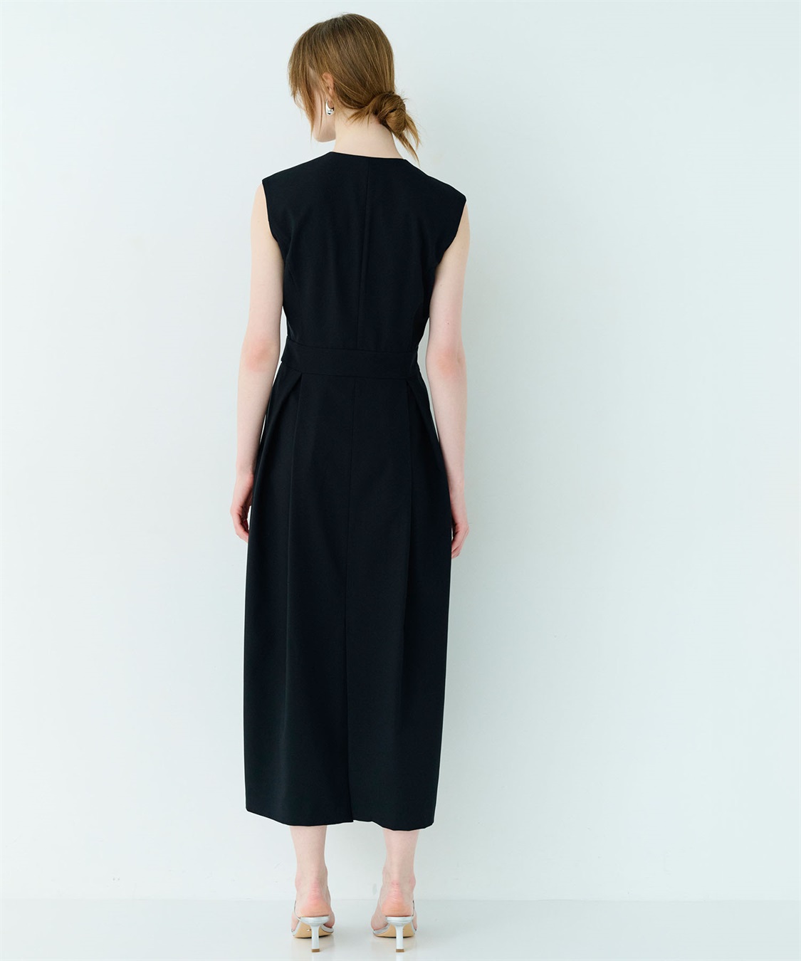 カシュクールタックワンピース【DRY COMFORTABLE】 N.O.R.C｜クロス