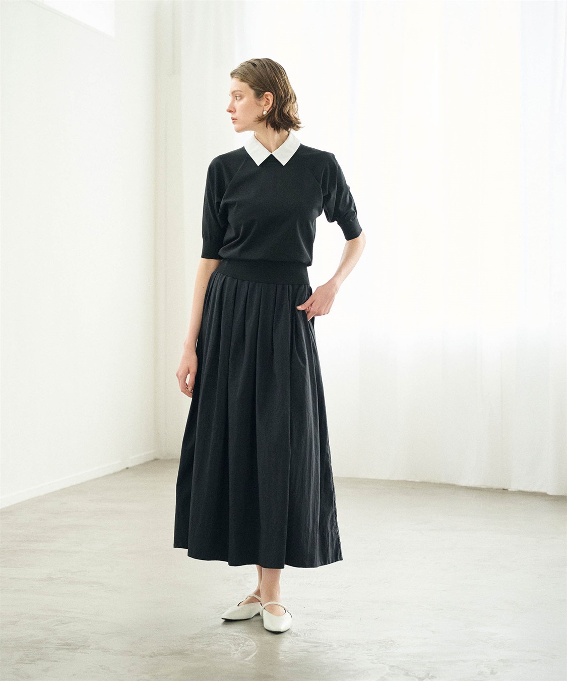 N.O.R.C 撥水ランダムタックボリュームスカート【NYLON WATER PROOF】_sub_3