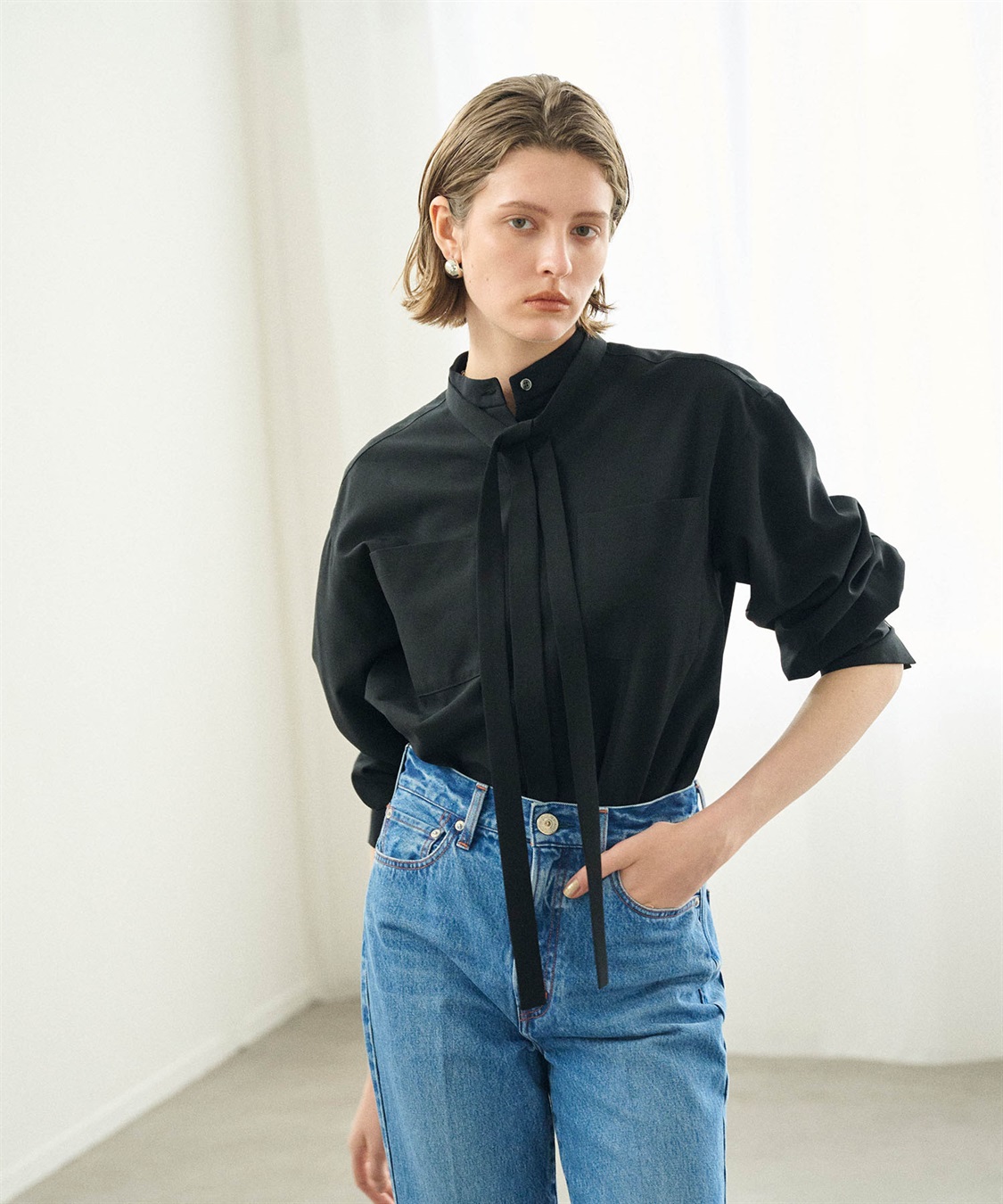 N.O.R.C ウォッシャブル2WAYバンドカラーシャツ【CLEAN MOTION】_sub_2