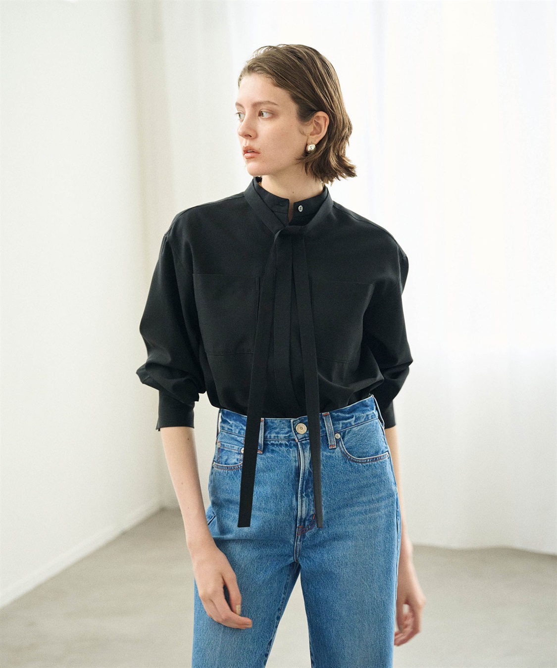 N.O.R.C ウォッシャブル2WAYバンドカラーシャツ【CLEAN MOTION】_sub_4