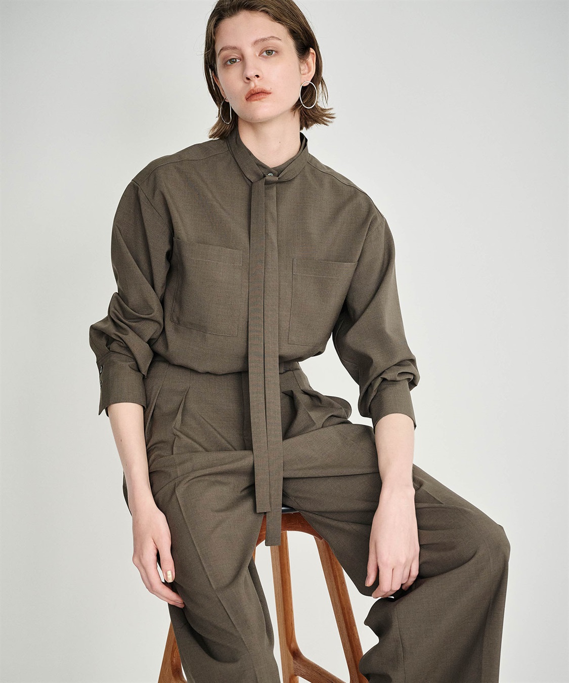 N.O.R.C ウォッシャブル2WAYバンドカラーシャツ【CLEAN MOTION】_sub_7