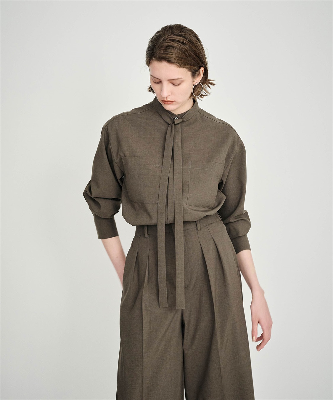 N.O.R.C ウォッシャブル2WAYバンドカラーシャツ【CLEAN MOTION】_sub_8