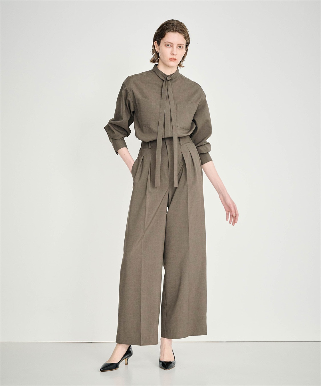 N.O.R.C ウォッシャブル2WAYバンドカラーシャツ【CLEAN MOTION】_sub_9