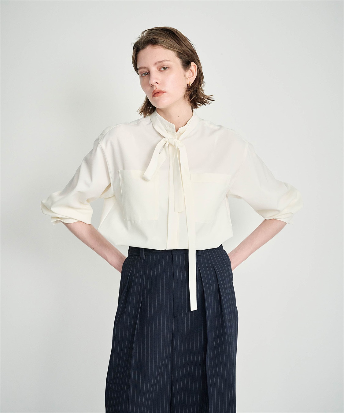 N.O.R.C ウォッシャブル2WAYバンドカラーシャツ【CLEAN MOTION】_sub_13