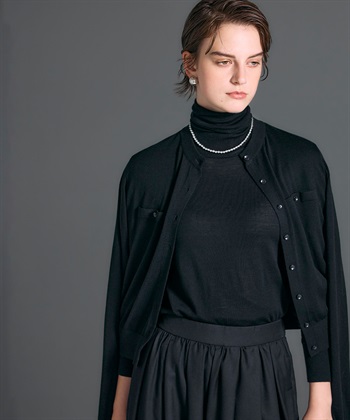 N.O.R.C メリノウールシアーニットカーディガン_subthumb_2