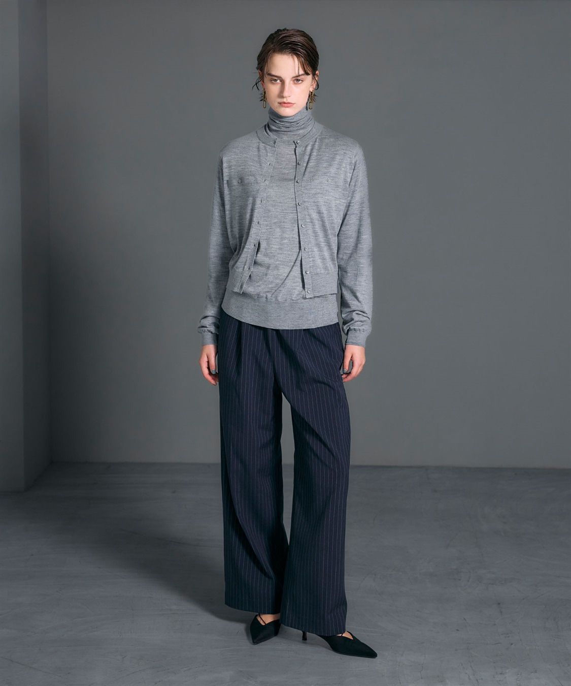 N.O.R.C メリノウールシアーニットカーディガン_sub_16