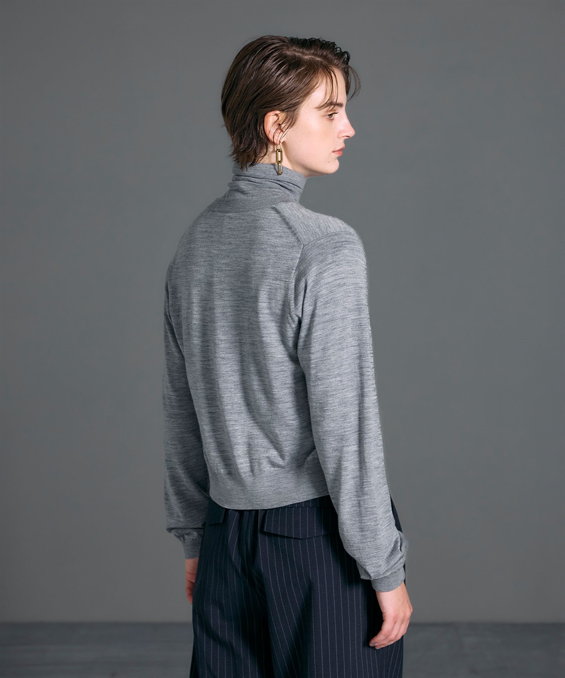 N.O.R.C メリノウールシアーニットカーディガン_sub_19