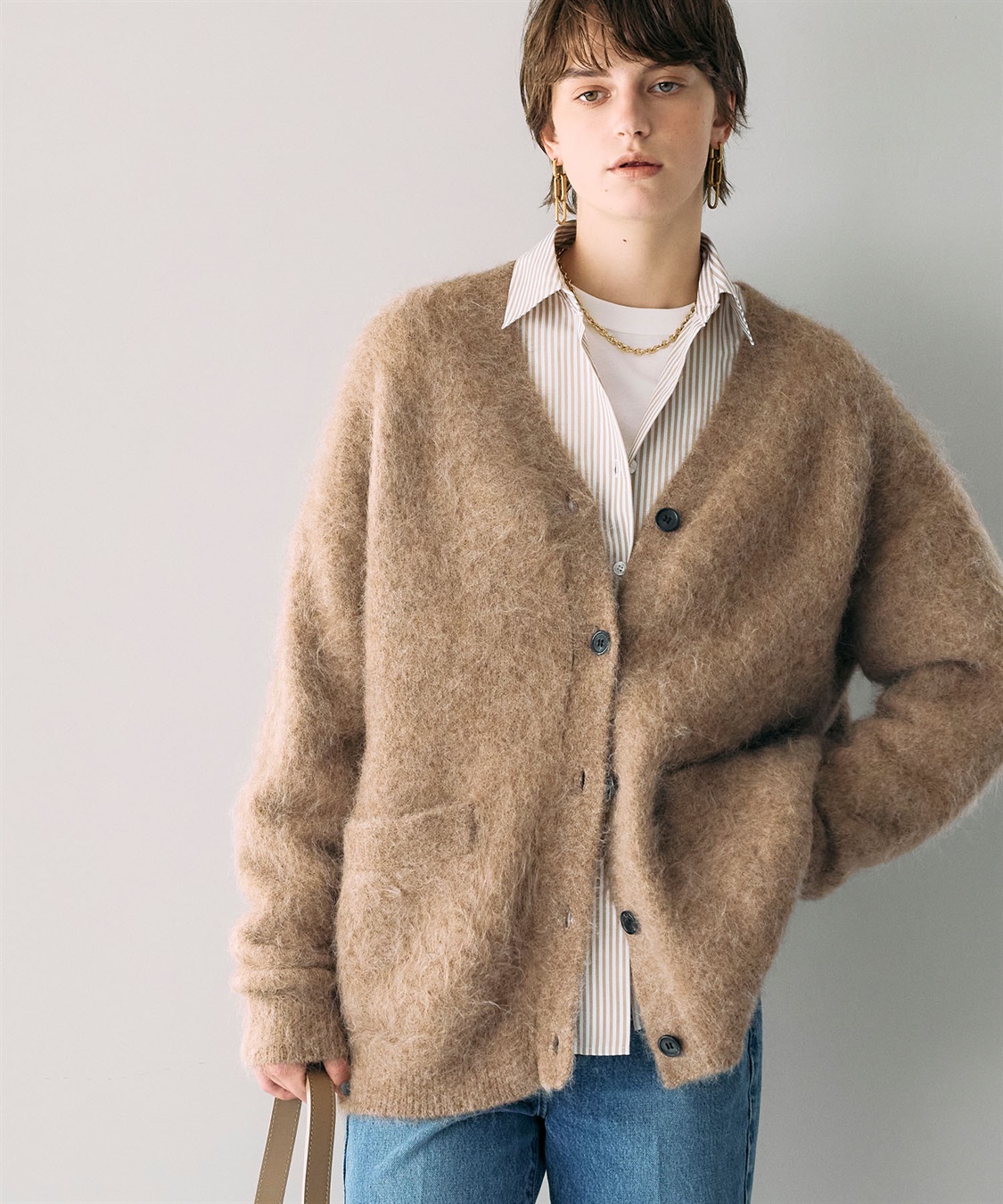 N.O.R.C アルパカシャギーニットカーディガン_sub_2