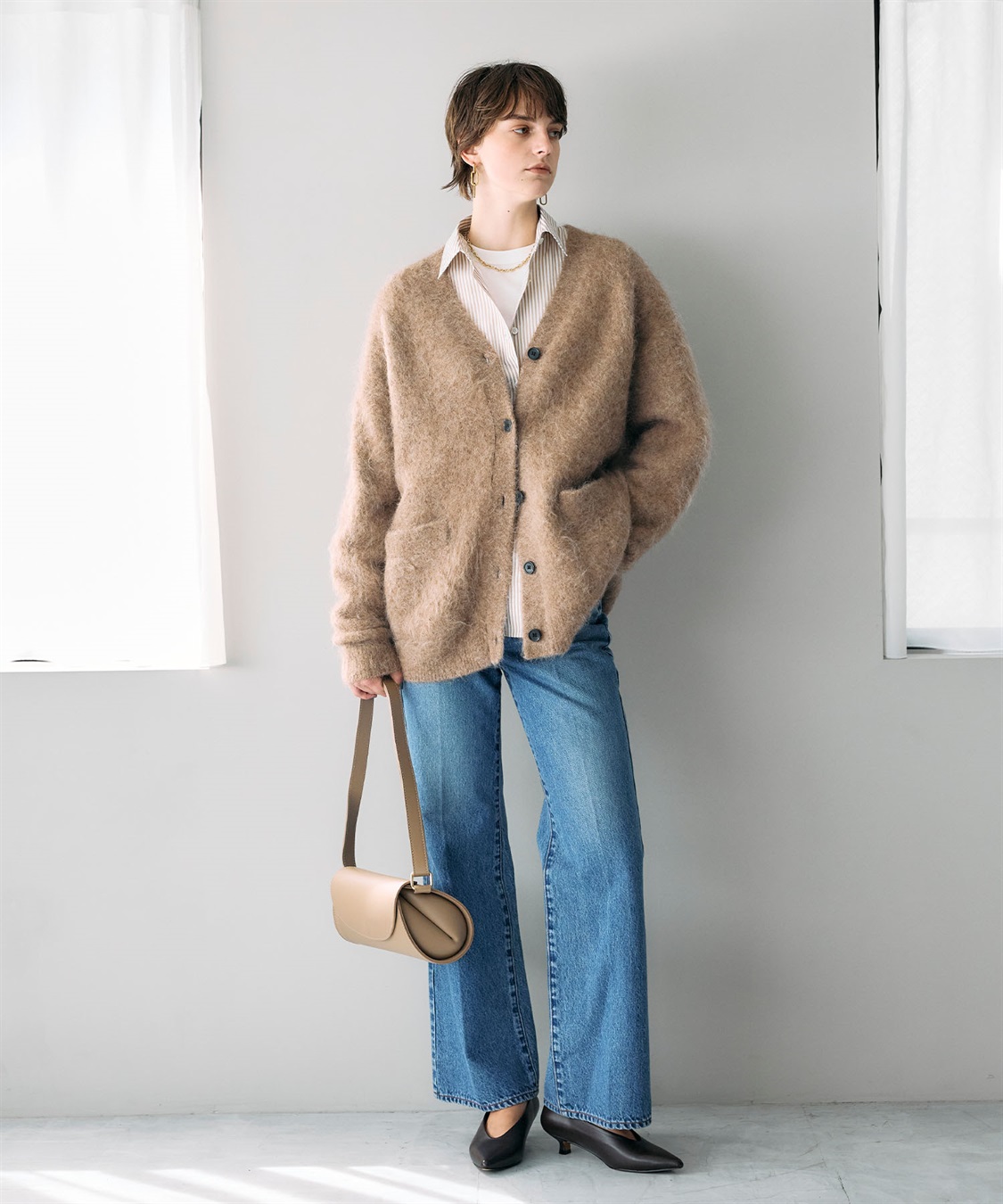 N.O.R.C アルパカシャギーニットカーディガン_sub_8