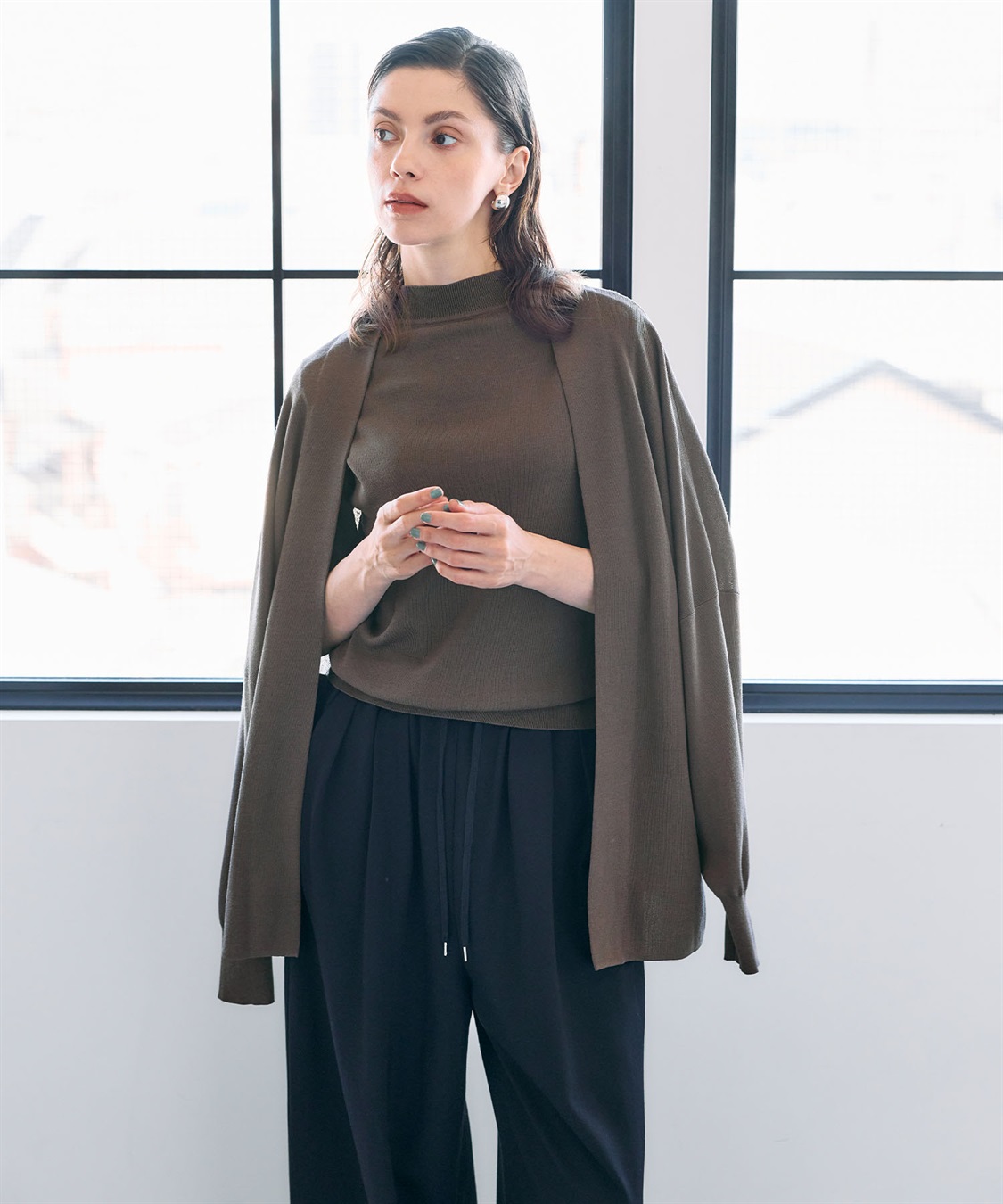 N.O.R.C シルクコットンニットカーディガン_sub_6