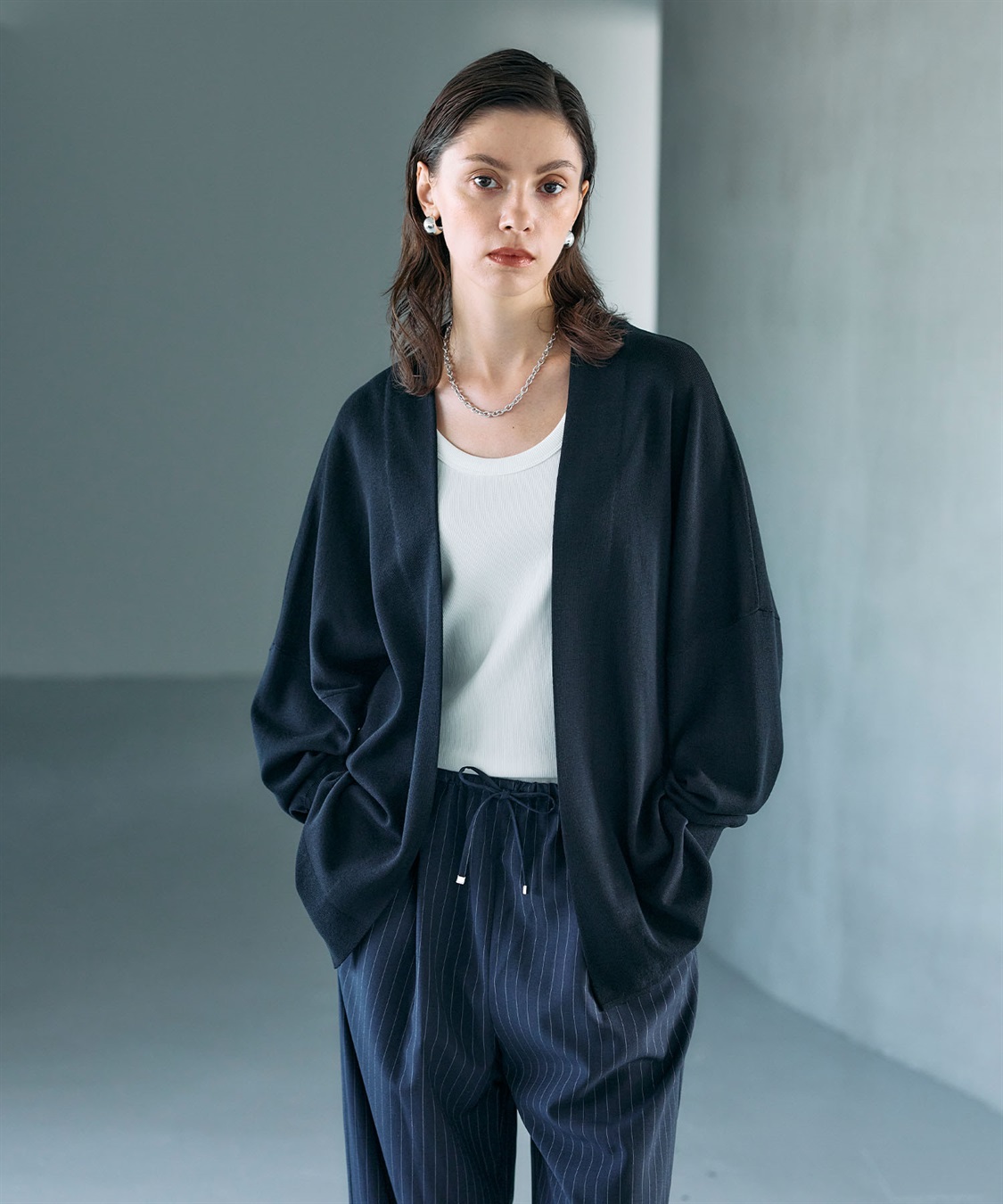 N.O.R.C シルクコットンニットカーディガン_sub_9