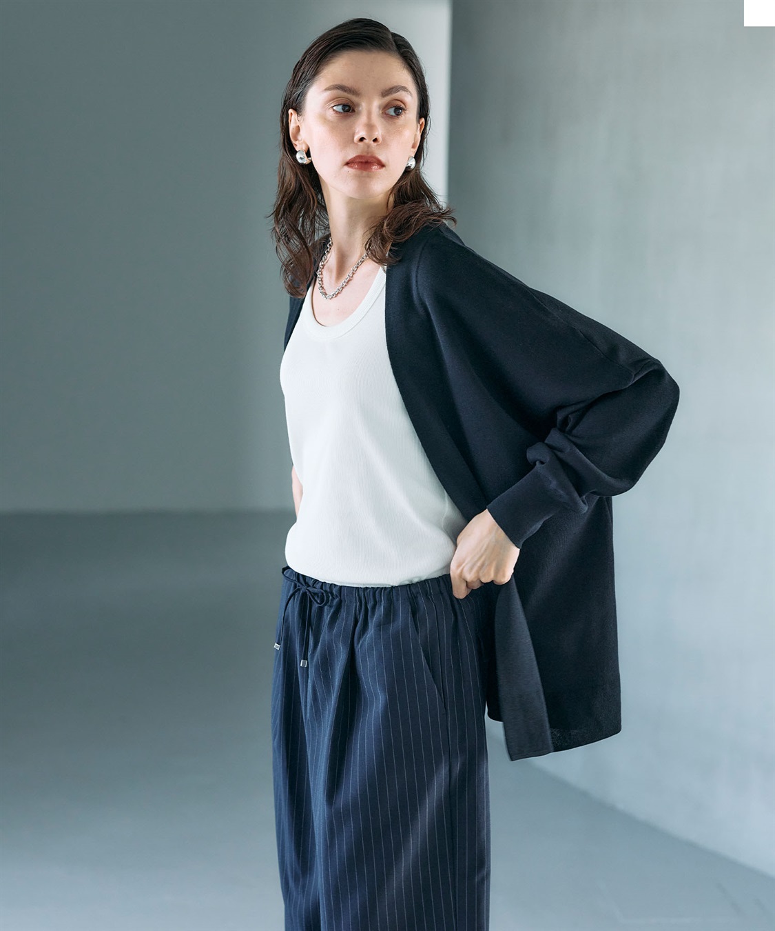 N.O.R.C シルクコットンニットカーディガン_sub_13