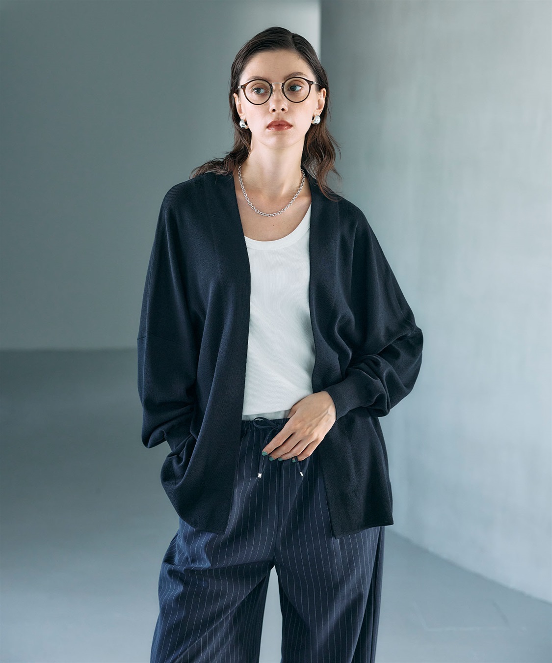 N.O.R.C シルクコットンニットカーディガン_sub_15