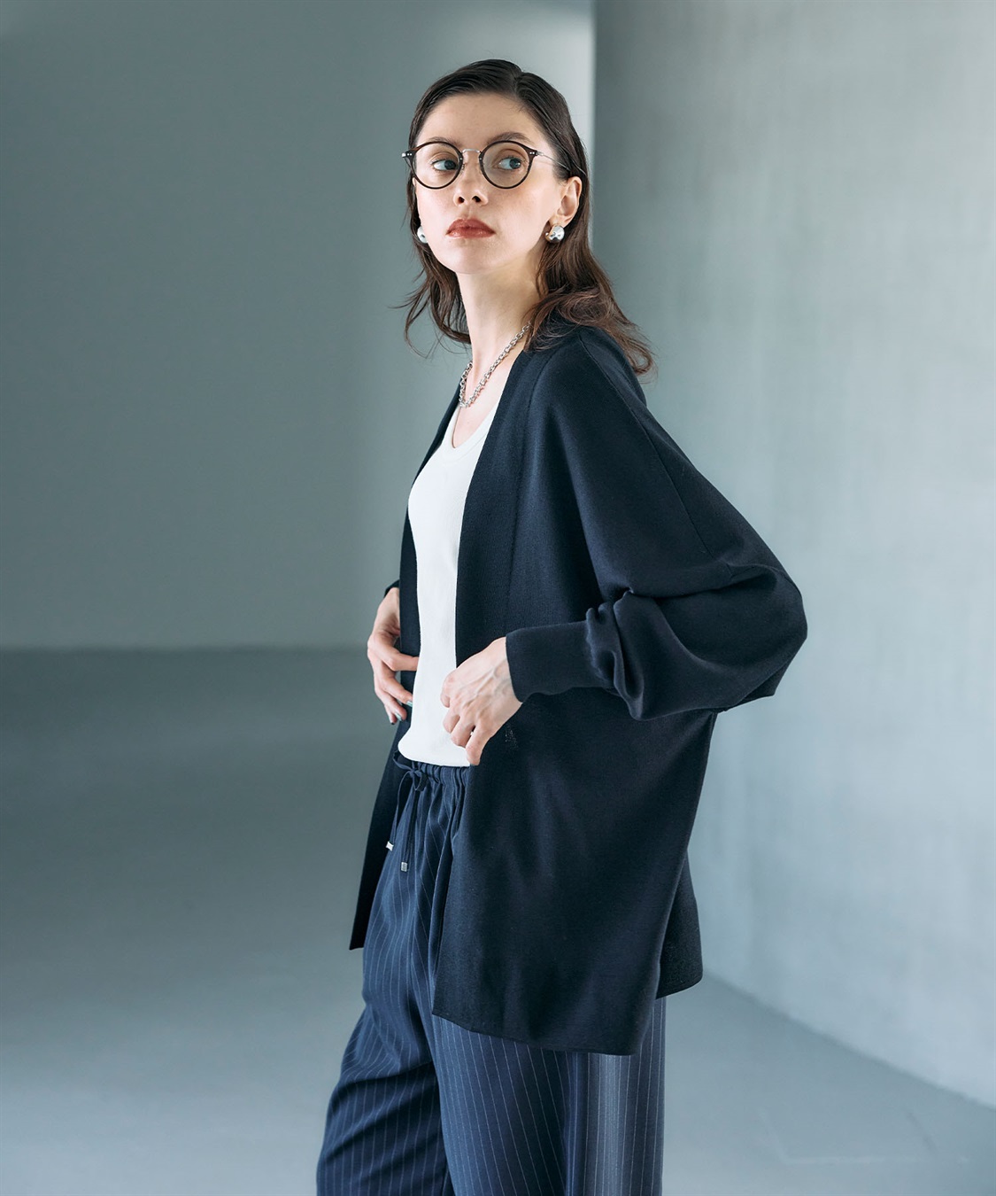 N.O.R.C シルクコットンニットカーディガン_sub_16