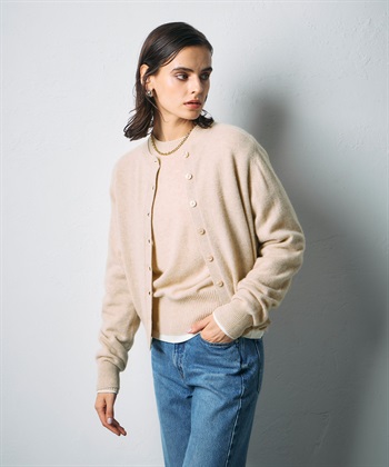 N.O.R.C 【CASHMERE100%】カシミヤクルーネックニットカーディガン_subthumb_1