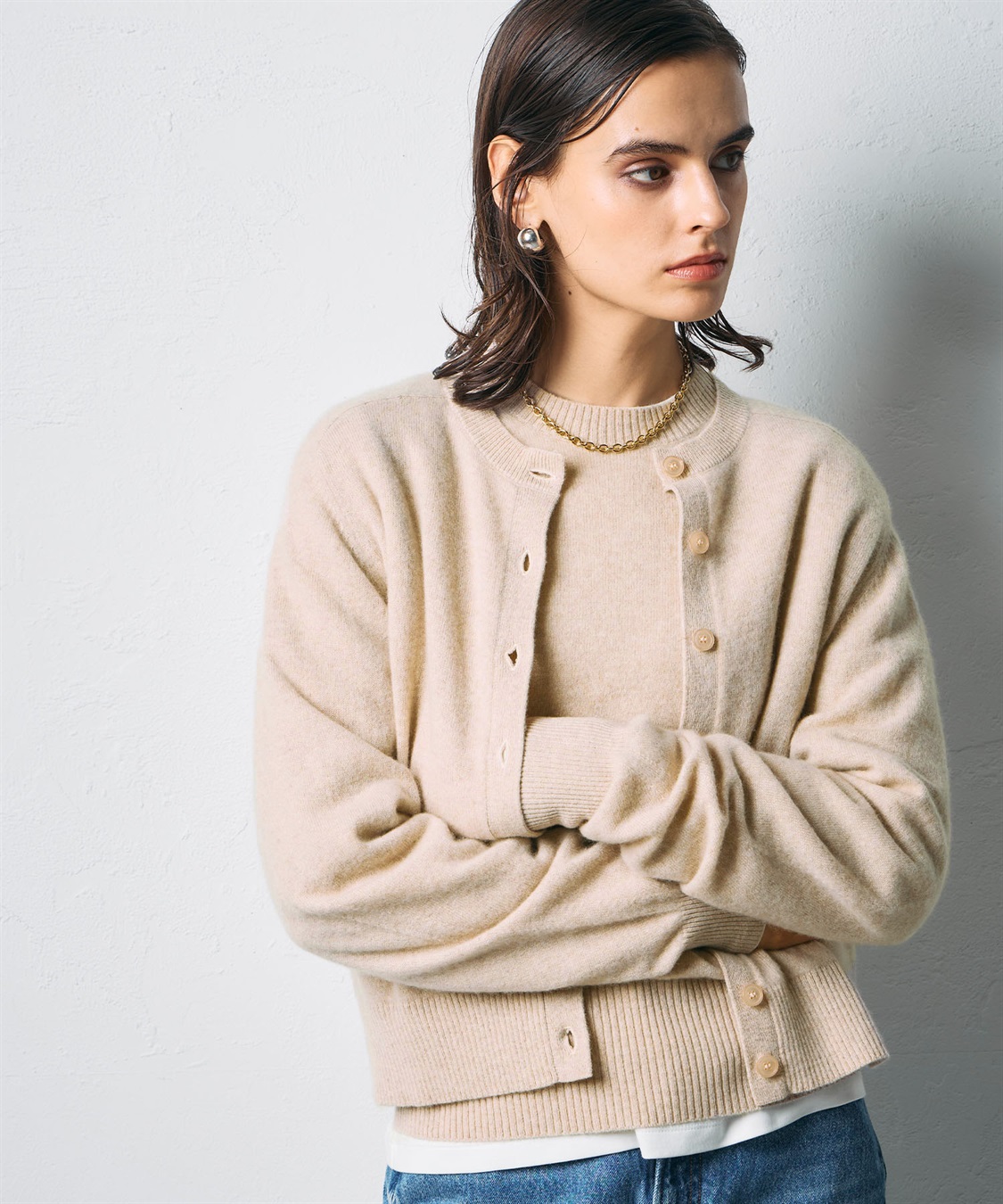 N.O.R.C 【CASHMERE100%】カシミヤクルーネックニットカーディガン_sub_9