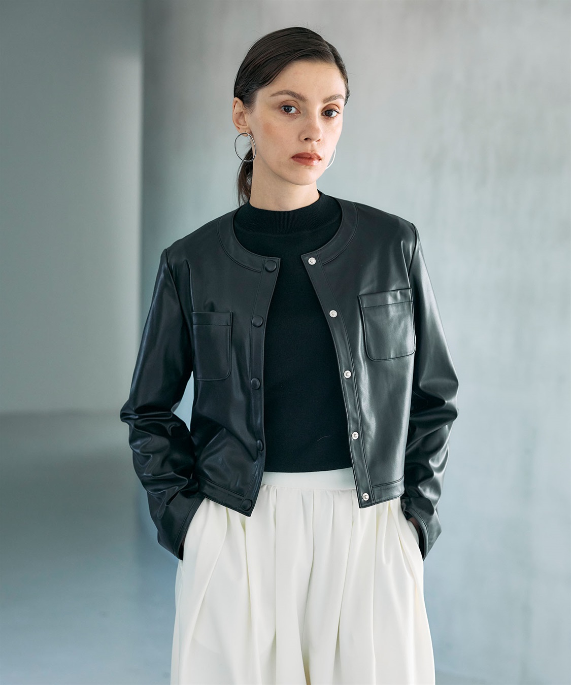 N.O.R.C フェイクレザーショートジャケット_sub_3