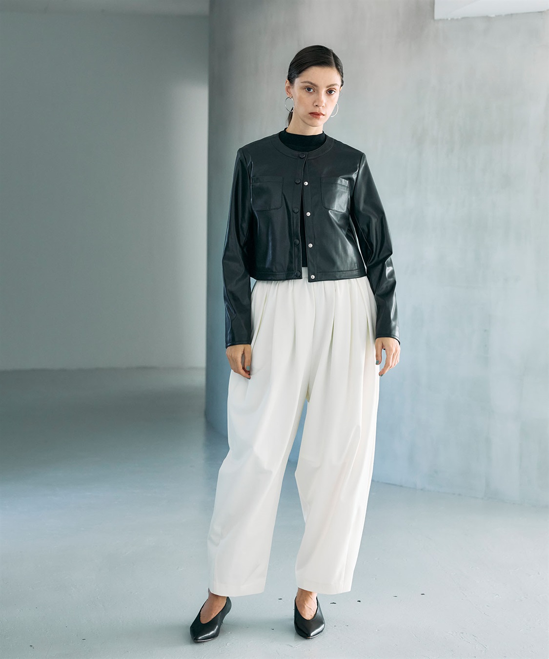 N.O.R.C フェイクレザーショートジャケット_sub_4