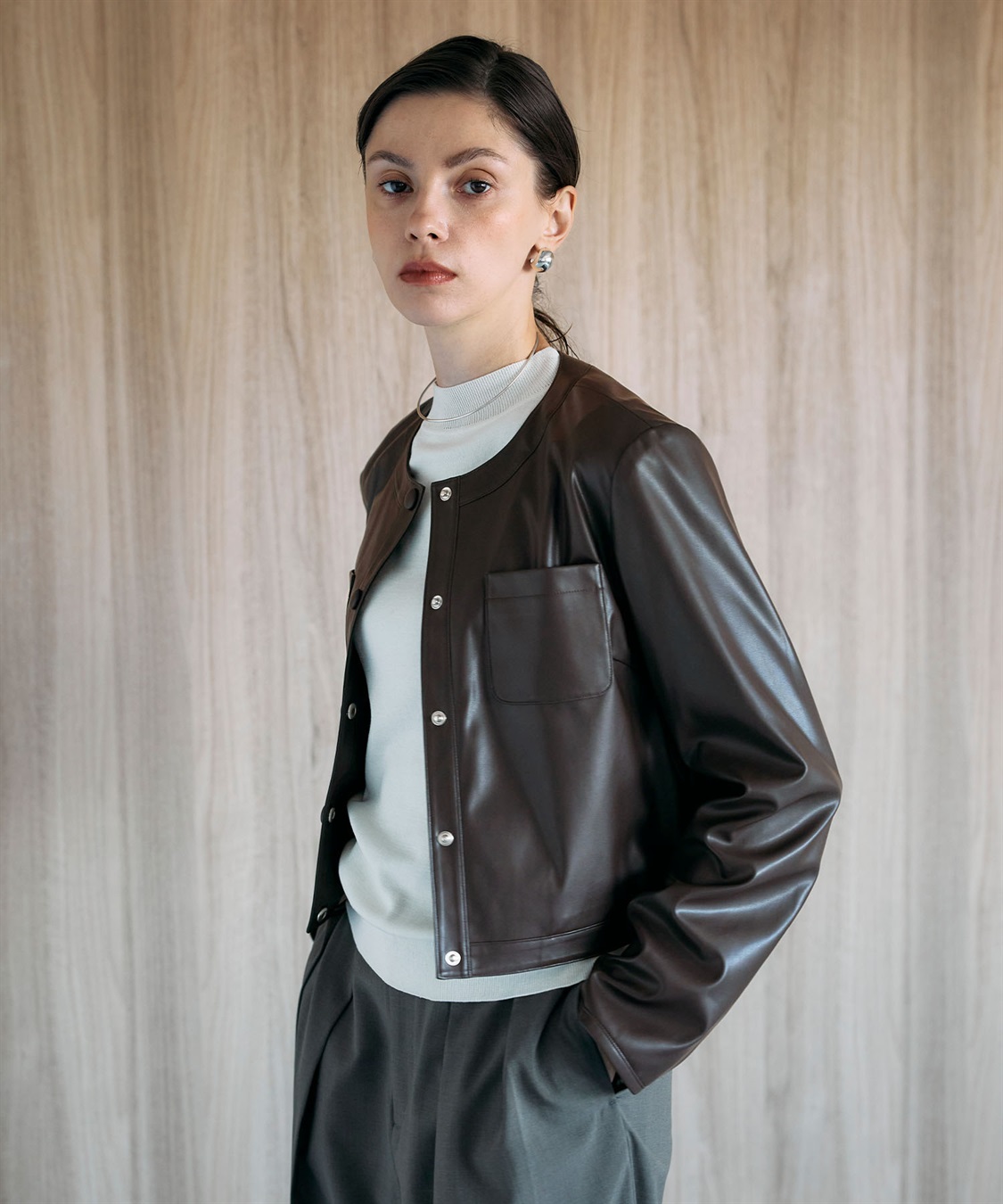 N.O.R.C フェイクレザーショートジャケット_sub_7