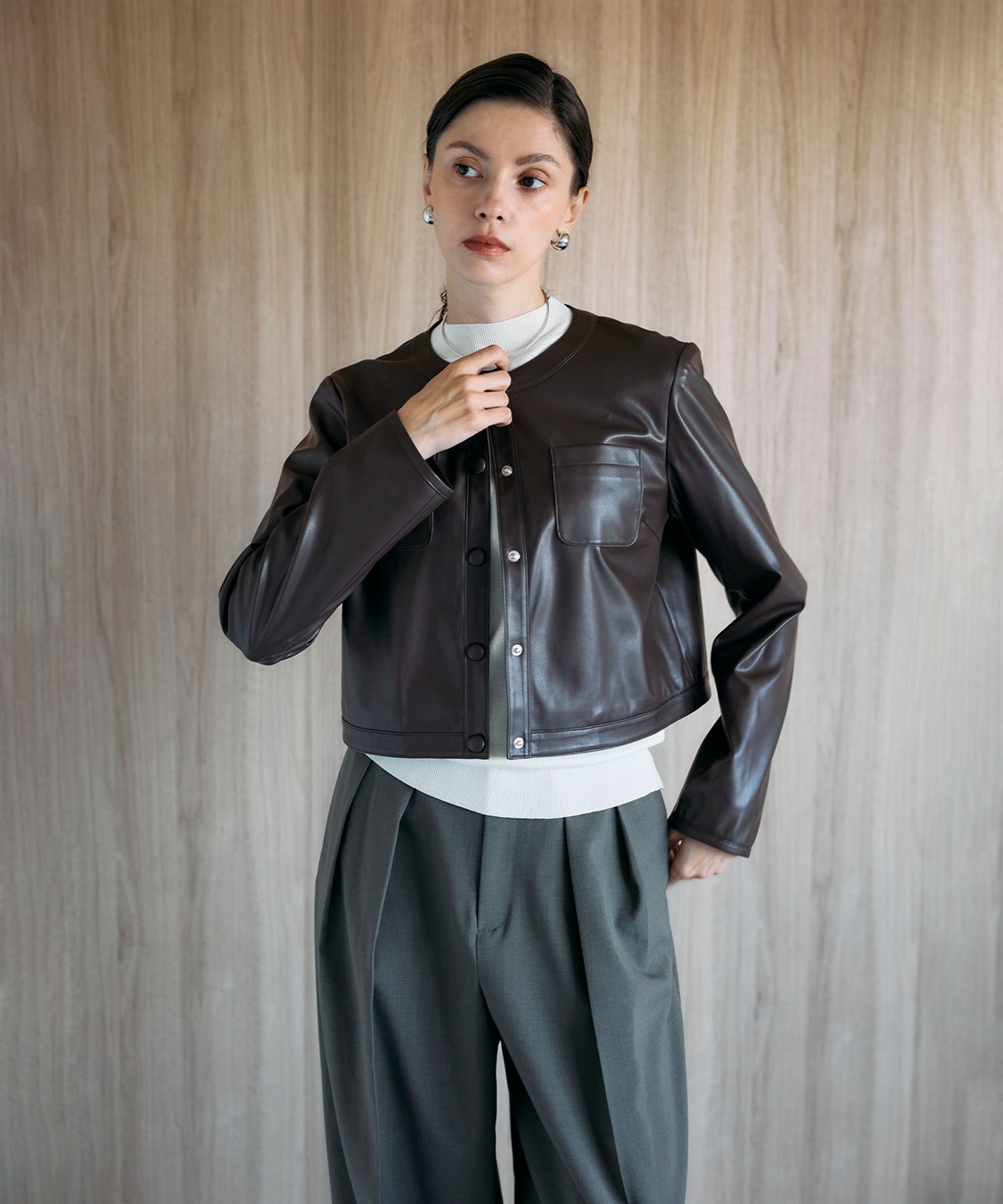 N.O.R.C フェイクレザーショートジャケット_sub_10