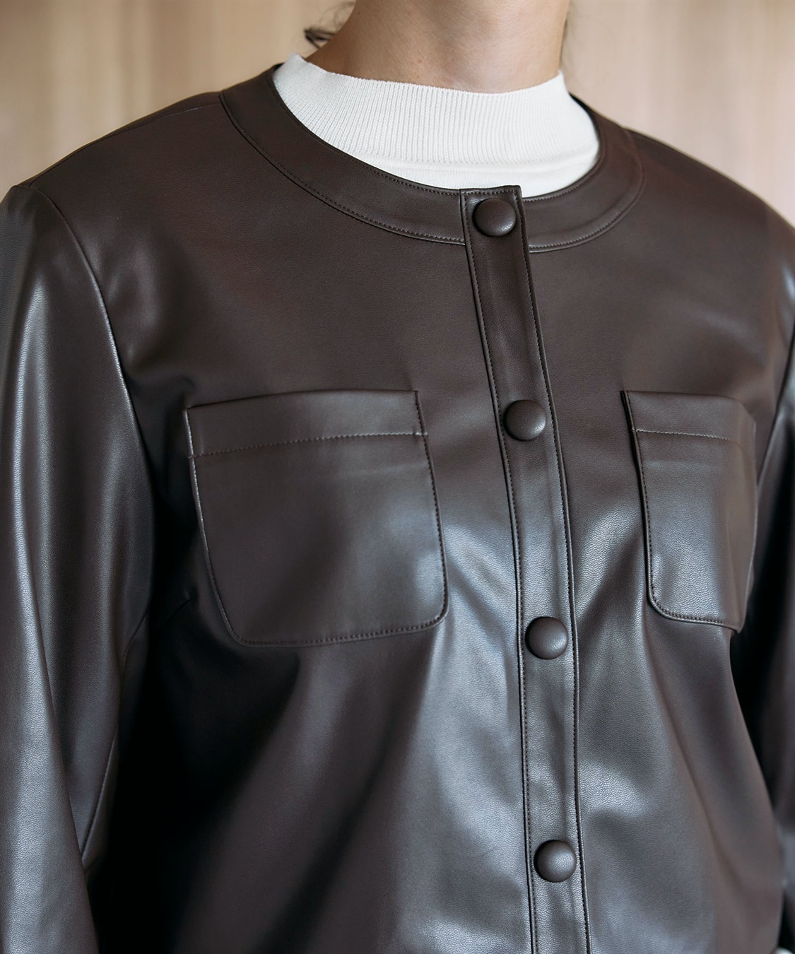 N.O.R.C フェイクレザーショートジャケット_sub_11