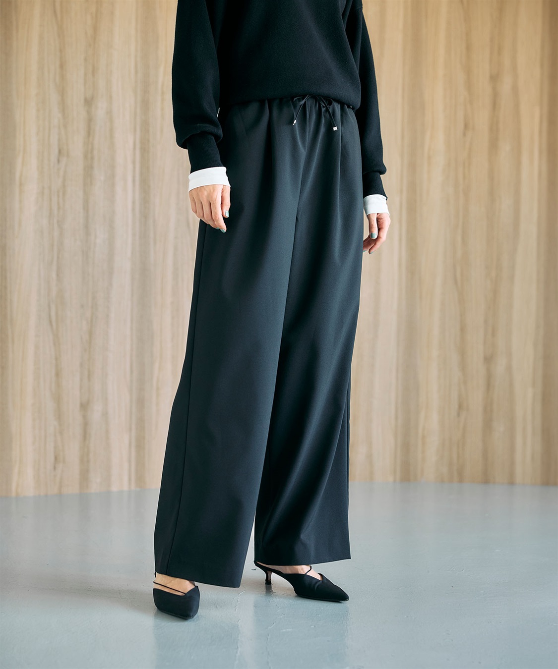 N.O.R.C ウォッシャブルイージーワイドパンツ【CLEAN MOTION】_sub_2