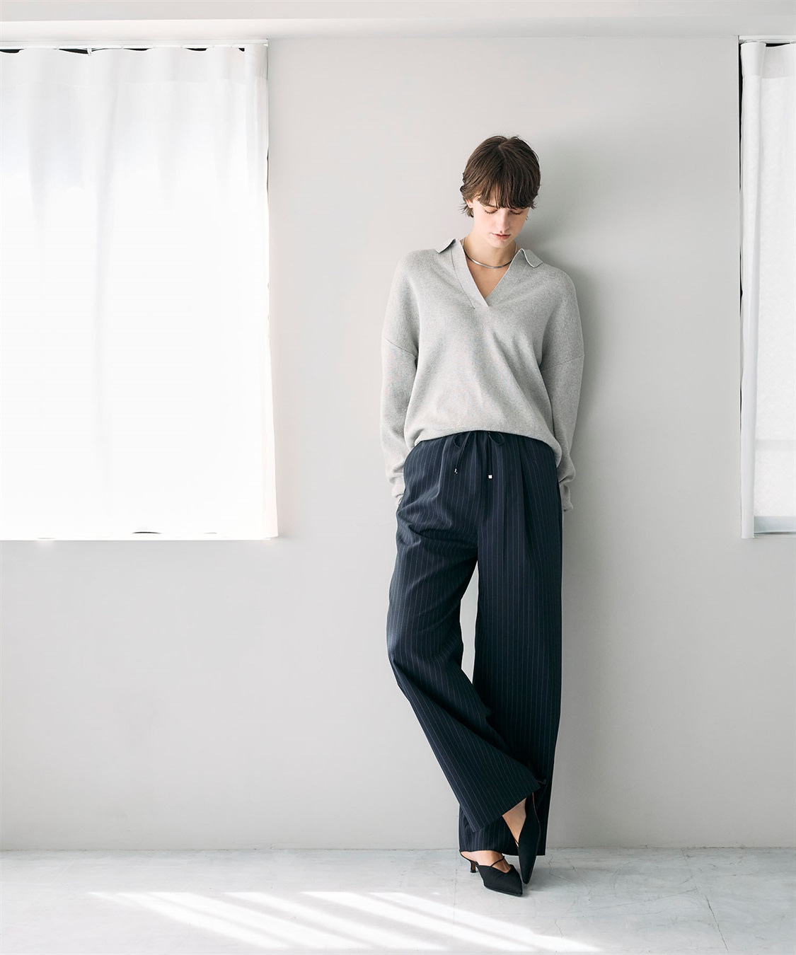 N.O.R.C ウォッシャブルイージーワイドパンツ【CLEAN MOTION】_sub_7