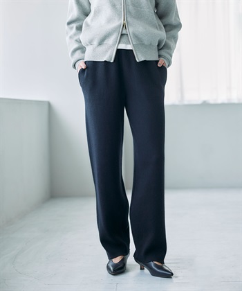 N.O.R.C コットンカシミヤニットワイドテーパードパンツ_subthumb_1