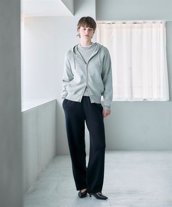 N.O.R.C コットンカシミヤニットワイドテーパードパンツ_subthumb_2