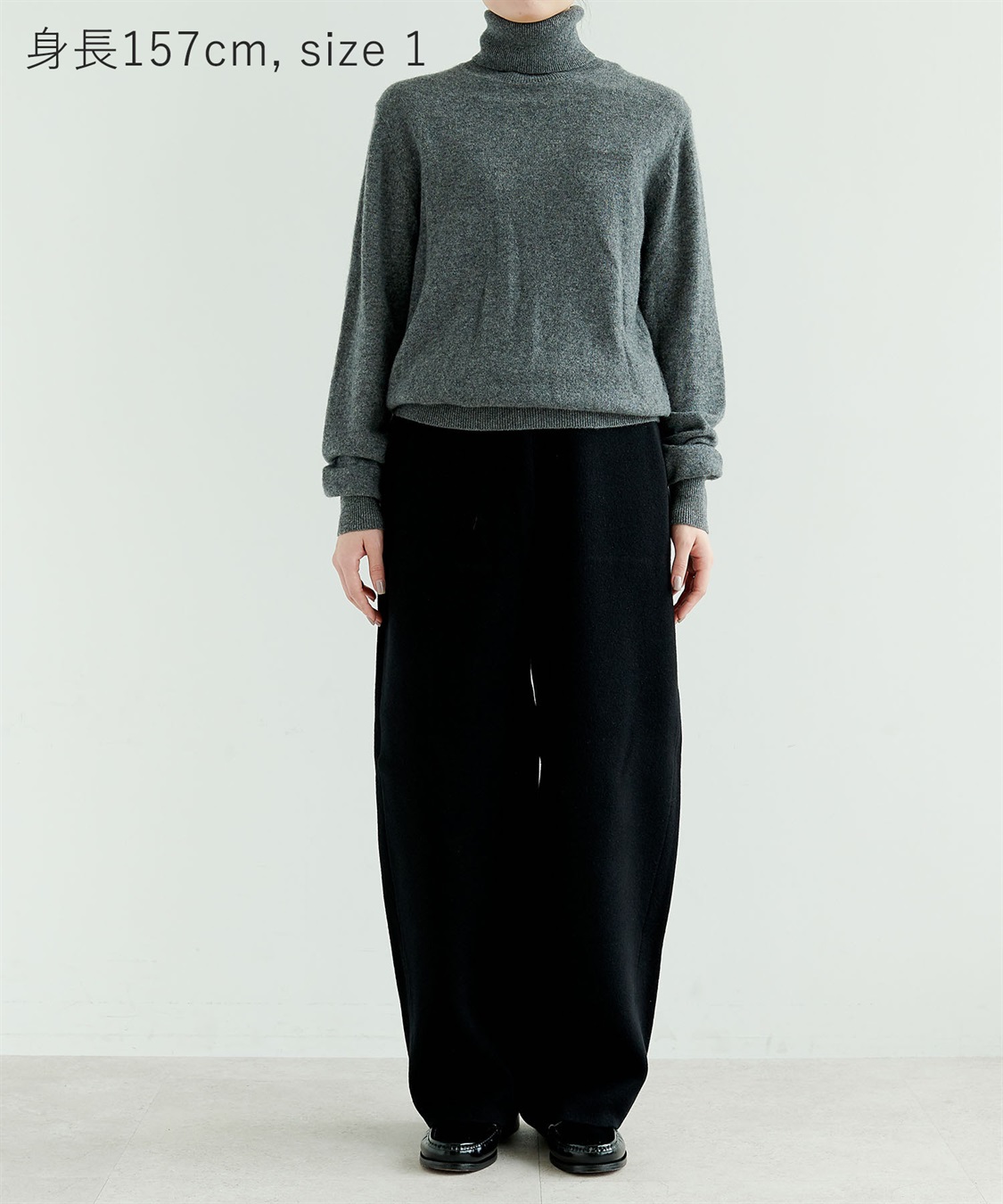 N.O.R.C コットンカシミヤニットワイドテーパードパンツ_sub_17