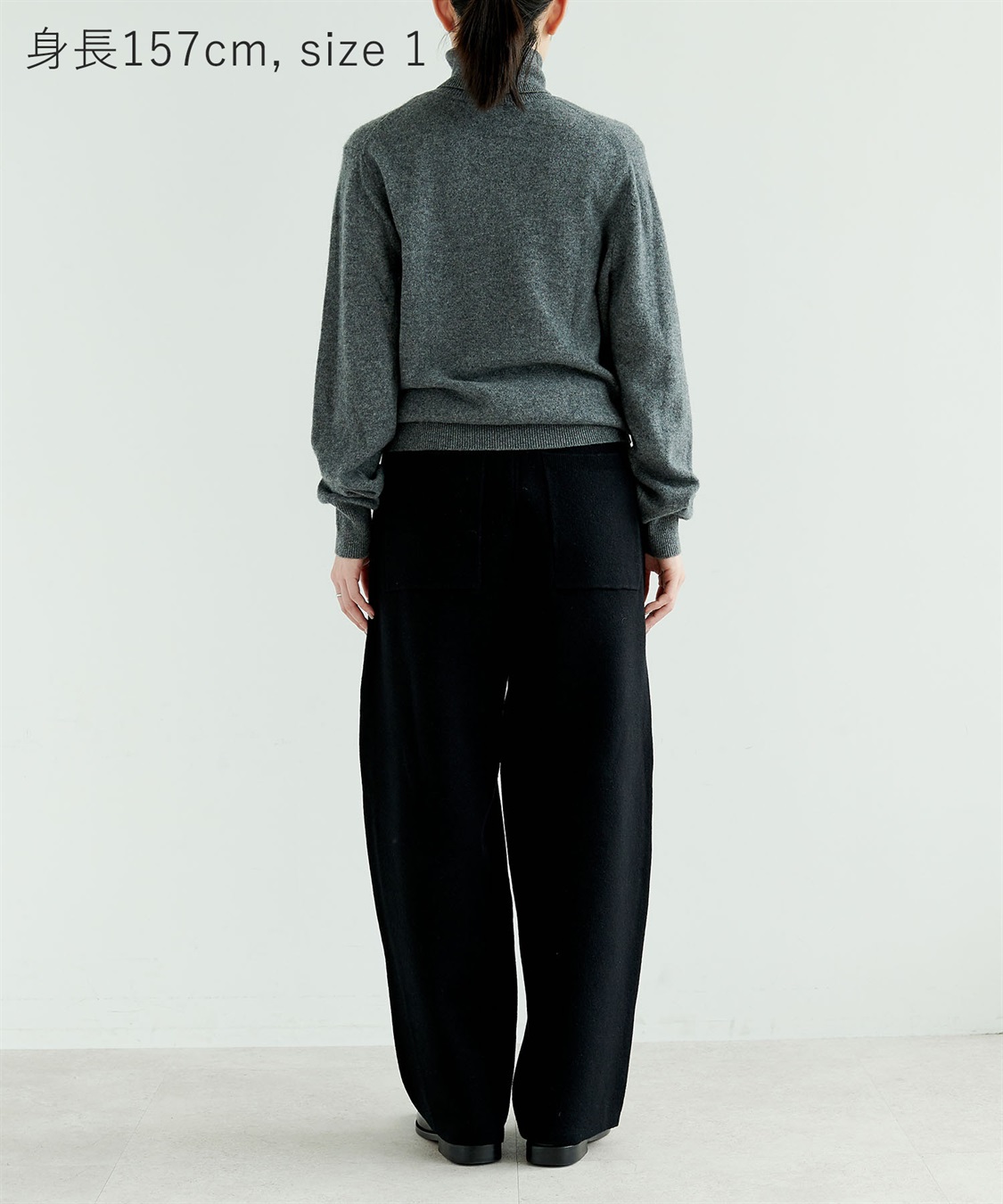 N.O.R.C コットンカシミヤニットワイドテーパードパンツ_sub_18