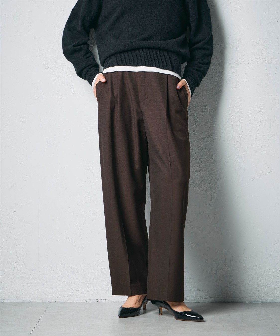 N.O.R.C ウールライクソフトカーブパンツ_sub_2