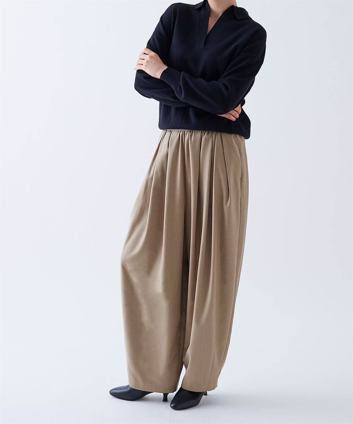 N.O.R.C ウールライクボリュームドロストパンツ_sub_2