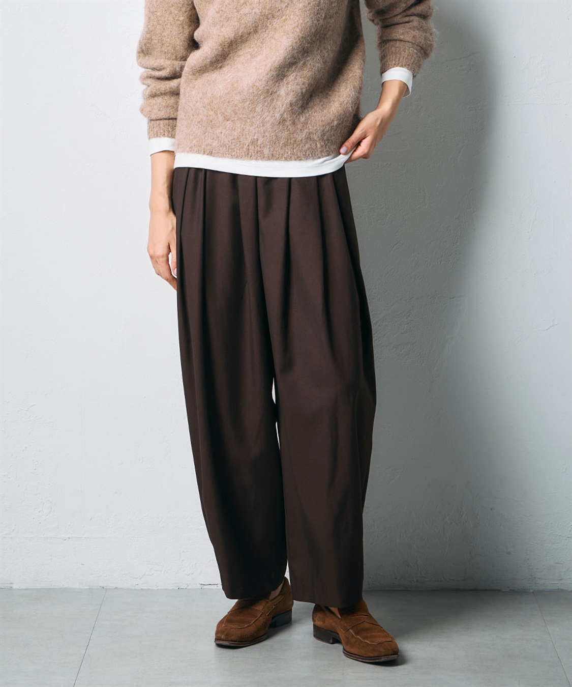 N.O.R.C ウールライクボリュームドロストパンツ_sub_3