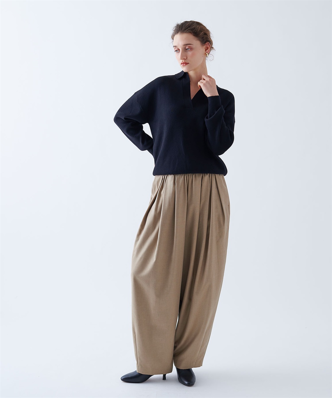 N.O.R.C ウールライクボリュームドロストパンツ_sub_11