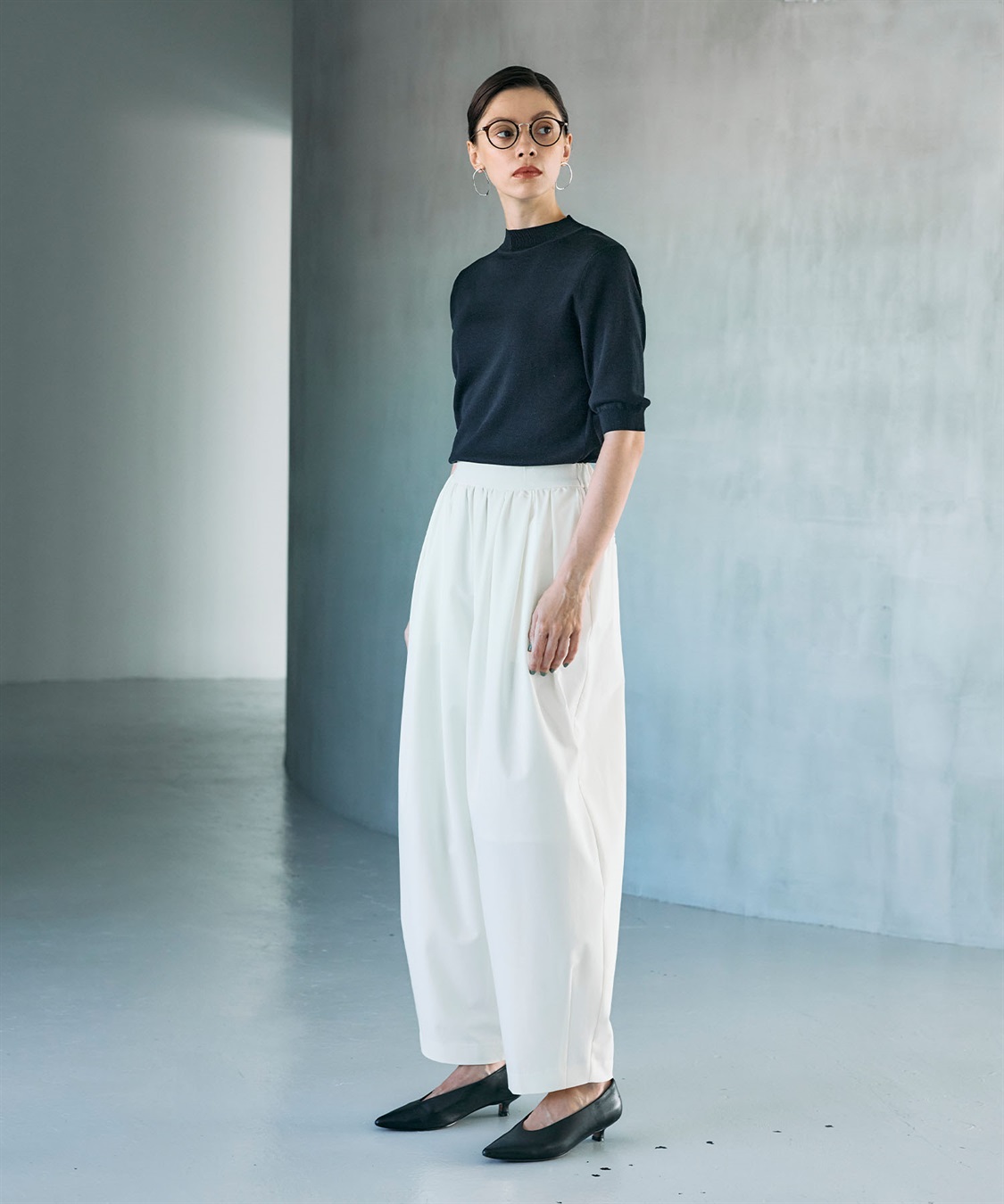 N.O.R.C シルクコットンハーフスリーブトップス_sub_4