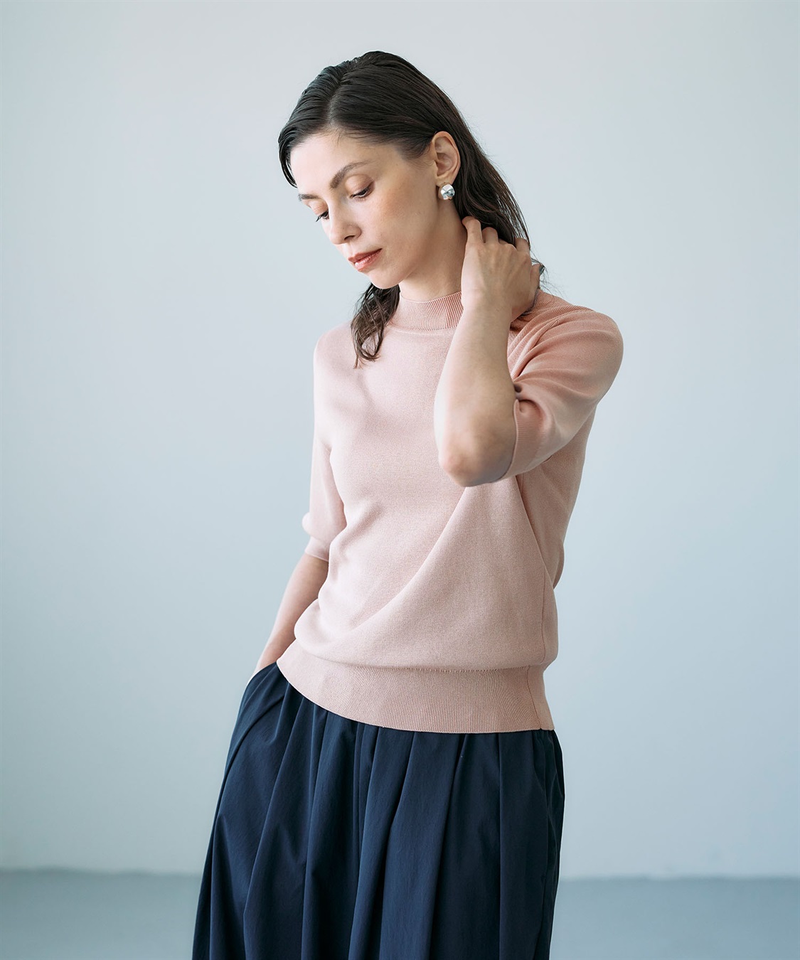 N.O.R.C シルクコットンハーフスリーブトップス_sub_16