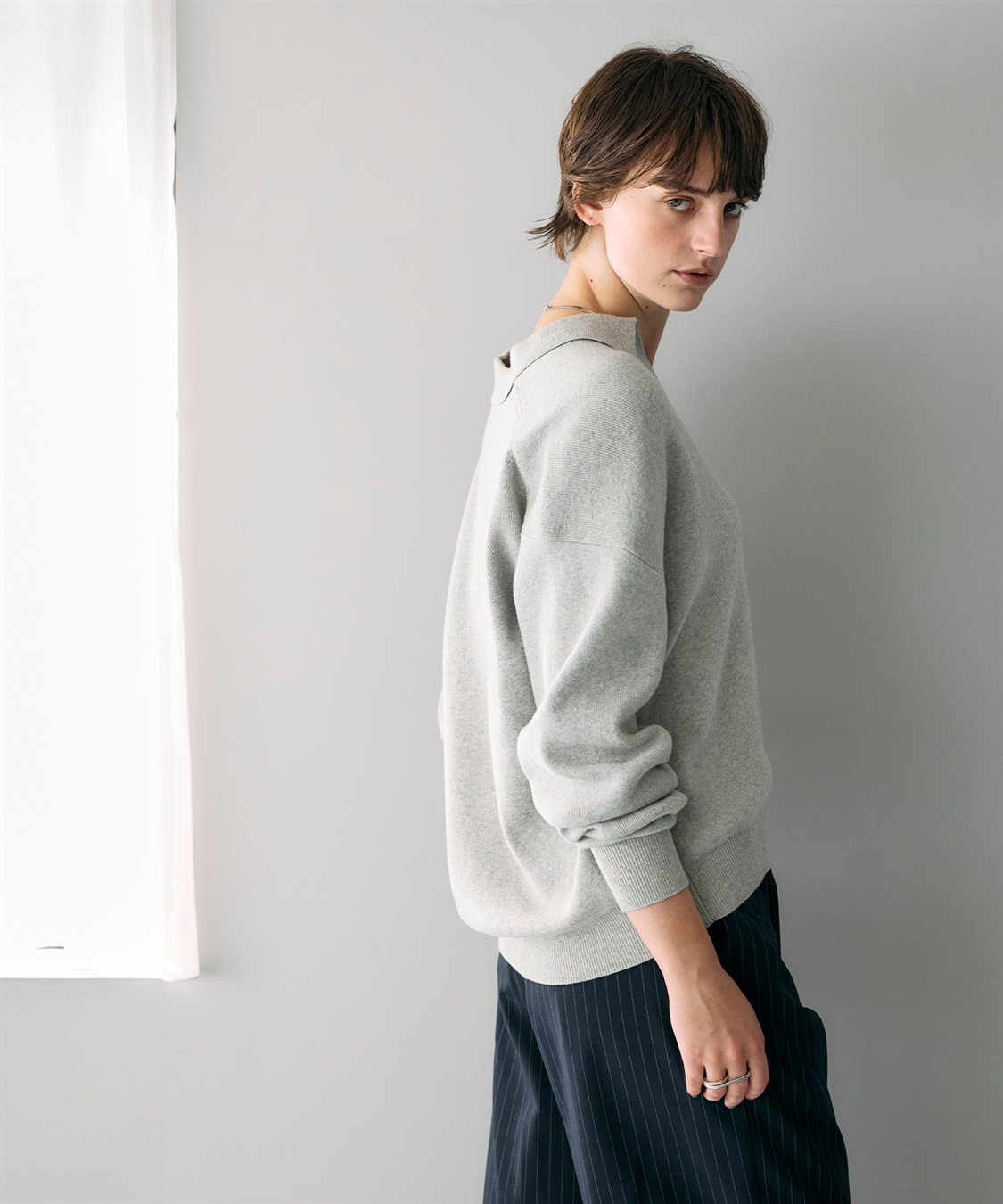 N.O.R.C コットンカシミヤスキッパーニット_sub_6